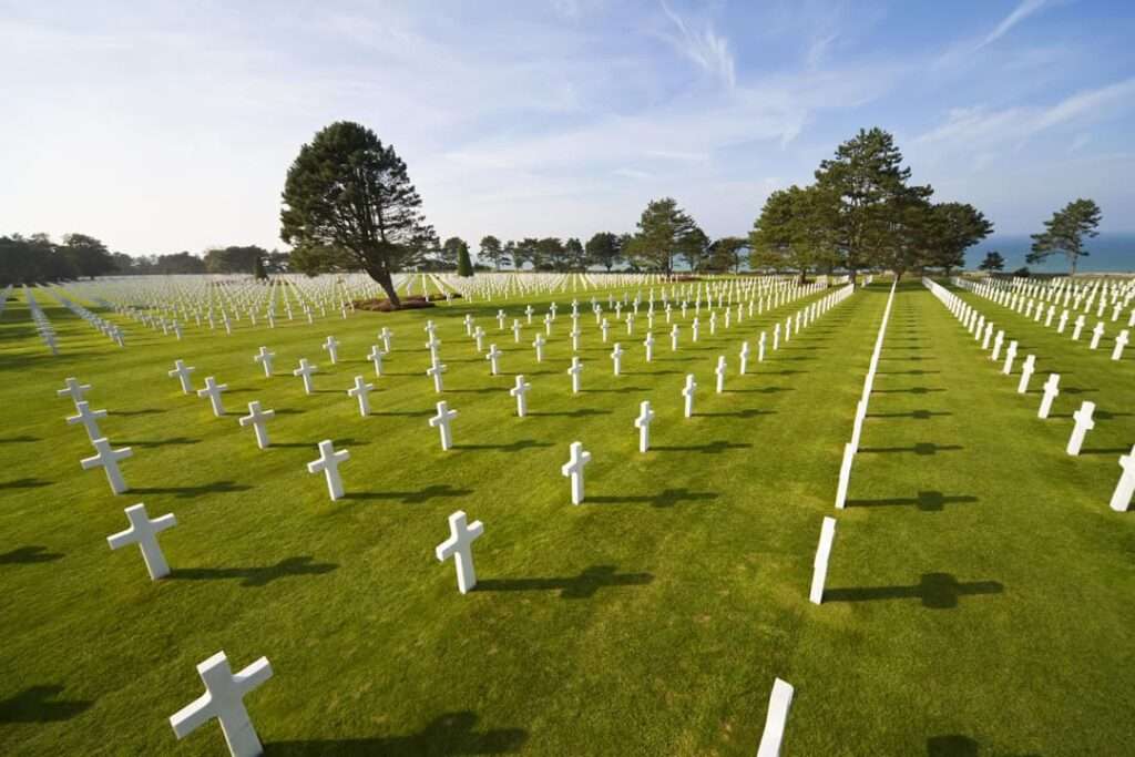 The American Cemetery above Omaha Beach on our Normandy D-Day Tour