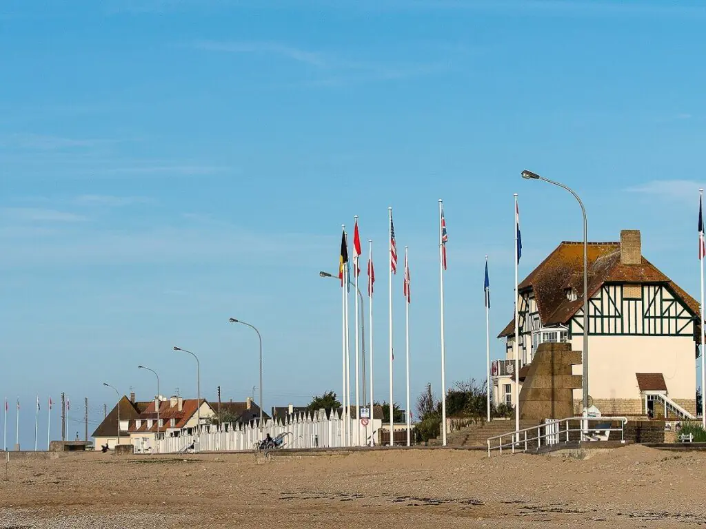 The seafront at Berni&egrave;res-sur-Mer, liberated on June 6, 1944.