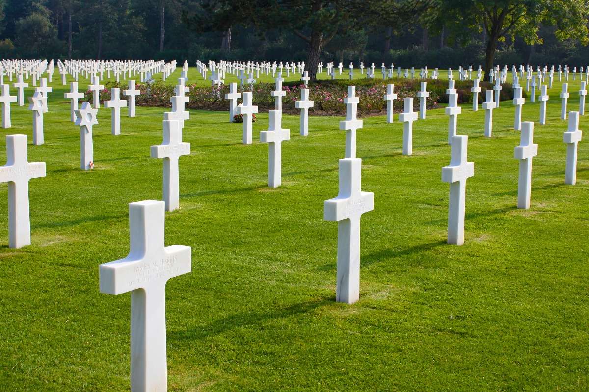 The Normandy American Cemetery at Colleville-sur-Mer.