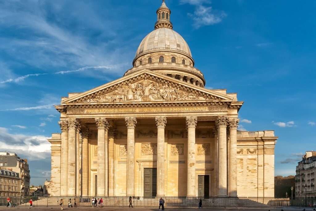 The Panthéon in Paris on a clear day.