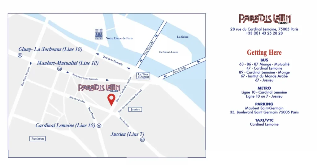 Getting to Paradis Latin in Paris.